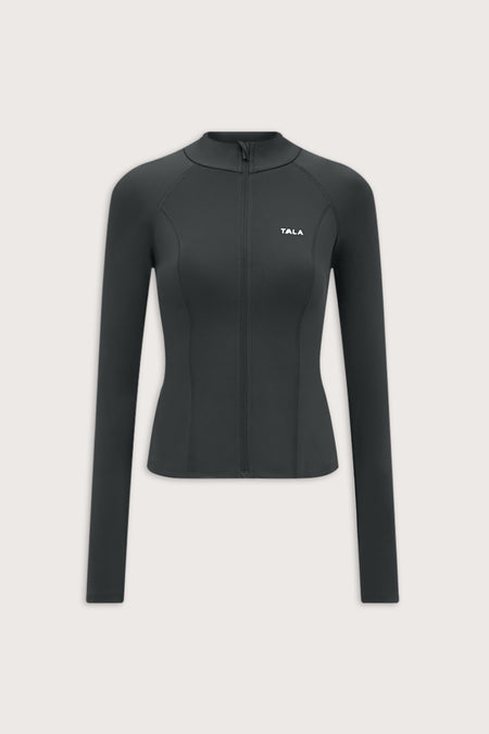 SkinLuxe Zip Through Jacket - Slate Green
