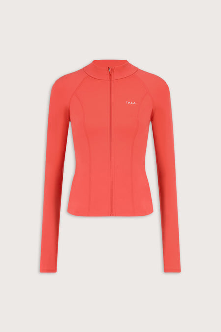 SkinLuxe Zip Through Jacket - Coral