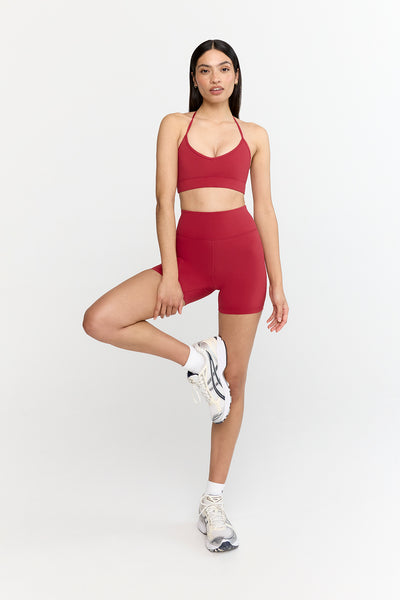 SKINLUXE HIGH WAISTED CYCLING SHORTS - RETRO RED – TALA