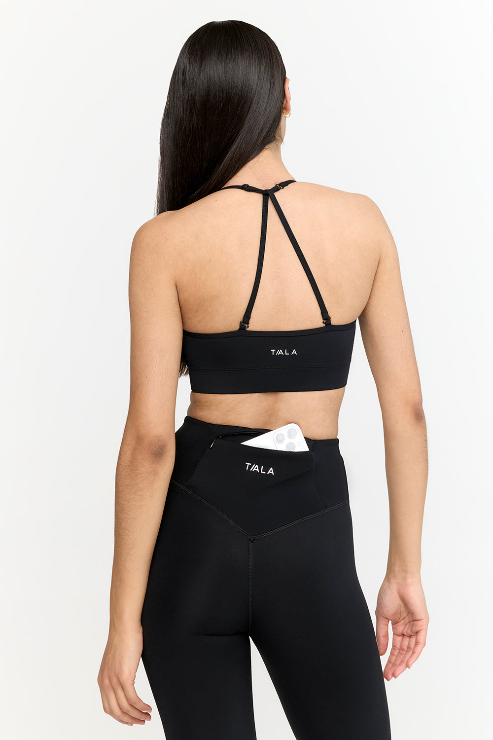 Women's Warm+ Running Long Leggings - Black with Reflective Motifs