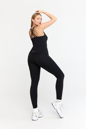 SkinLuxe High Waisted Legging - Shadow Black