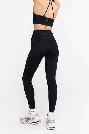 SkinLuxe High Waisted Side Pocket Legging - Shadow Black