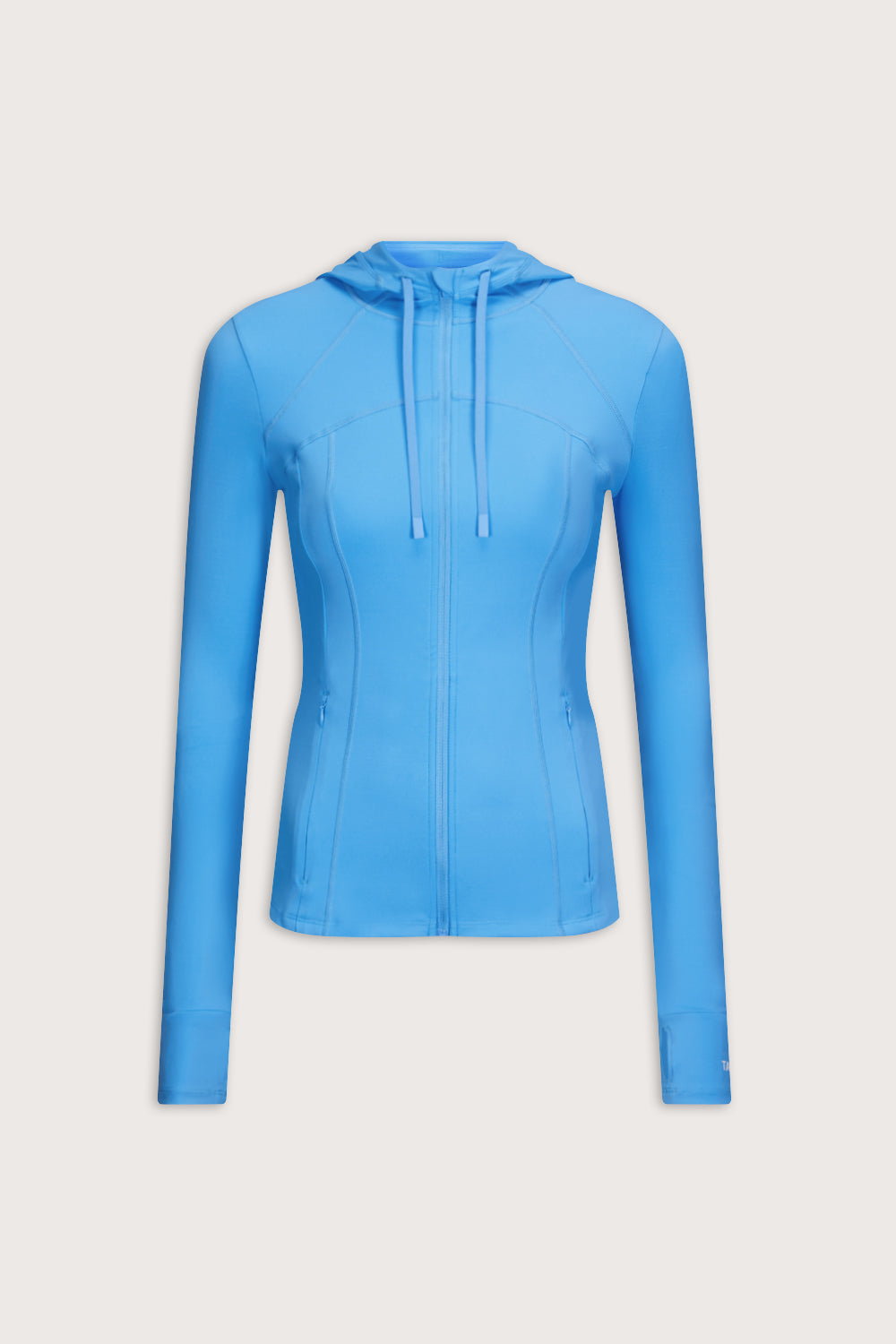 SkinLuxe Hooded Running Jacket - Sky Blue