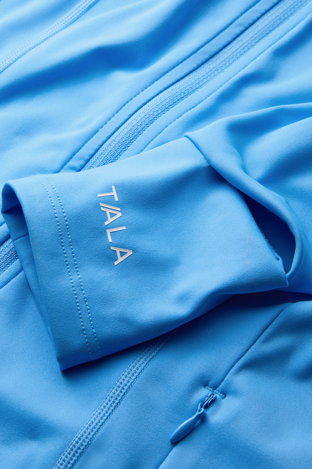 SkinLuxe Hooded Running Jacket - Sky Blue