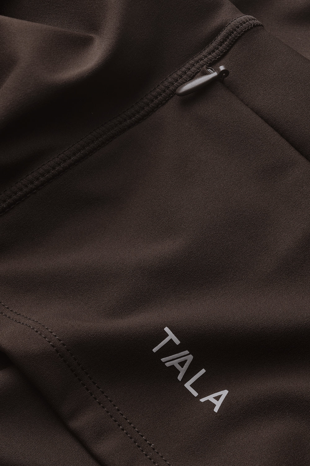 SkinLuxe Sleeveless Zip Through Running Top - Americano