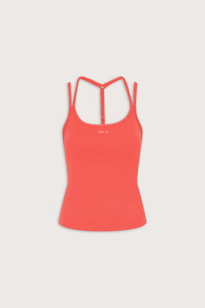 SkinLuxe Split Strap Vest - Coral