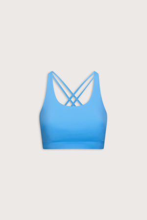 SkinLuxe Tank Sports Bra - Sky Blue