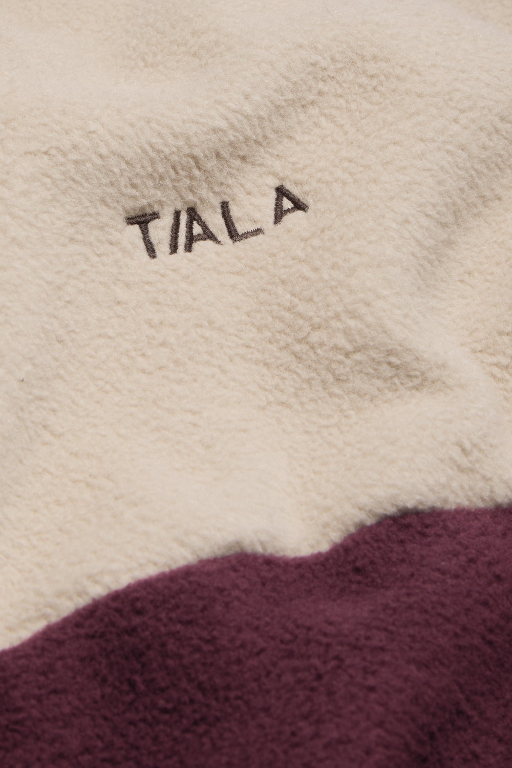 1/4 Zip Fleece Jacket - Deep Burgundy & Truffle