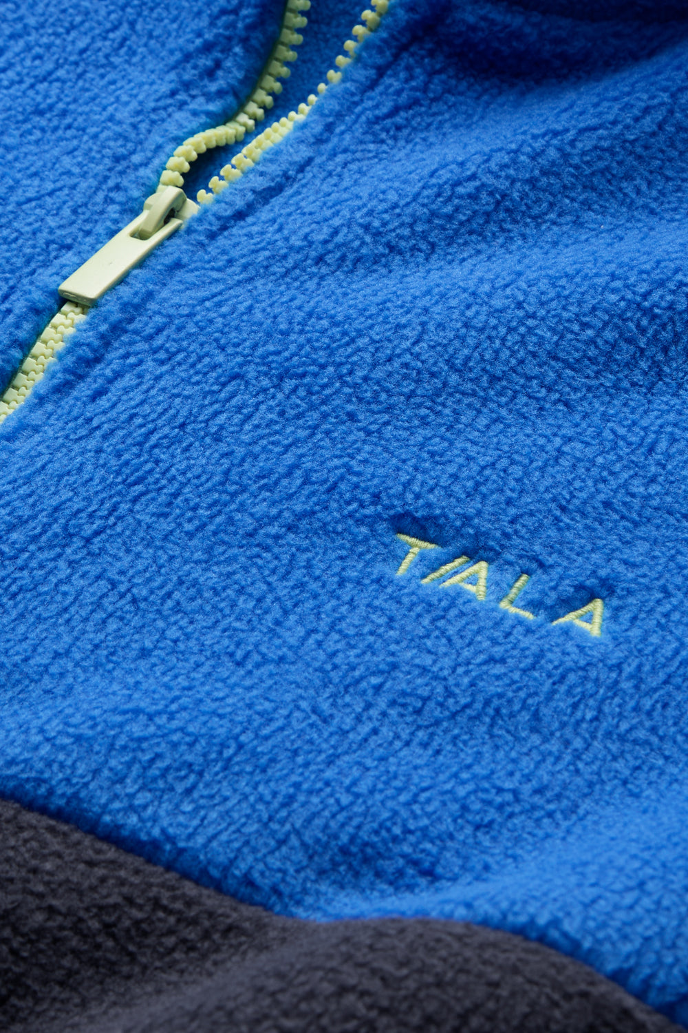 1/4 Zip Fleece Jacket - Steel Grey / Cobalt Blue