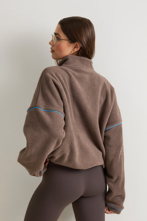 1/4 Zip Fleece Jacket - Cortado Brown