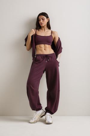 Barrel Leg Jogger - Fig