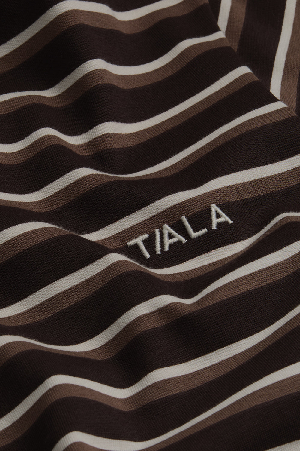 Boxy Baby Tee - Brown Stripe