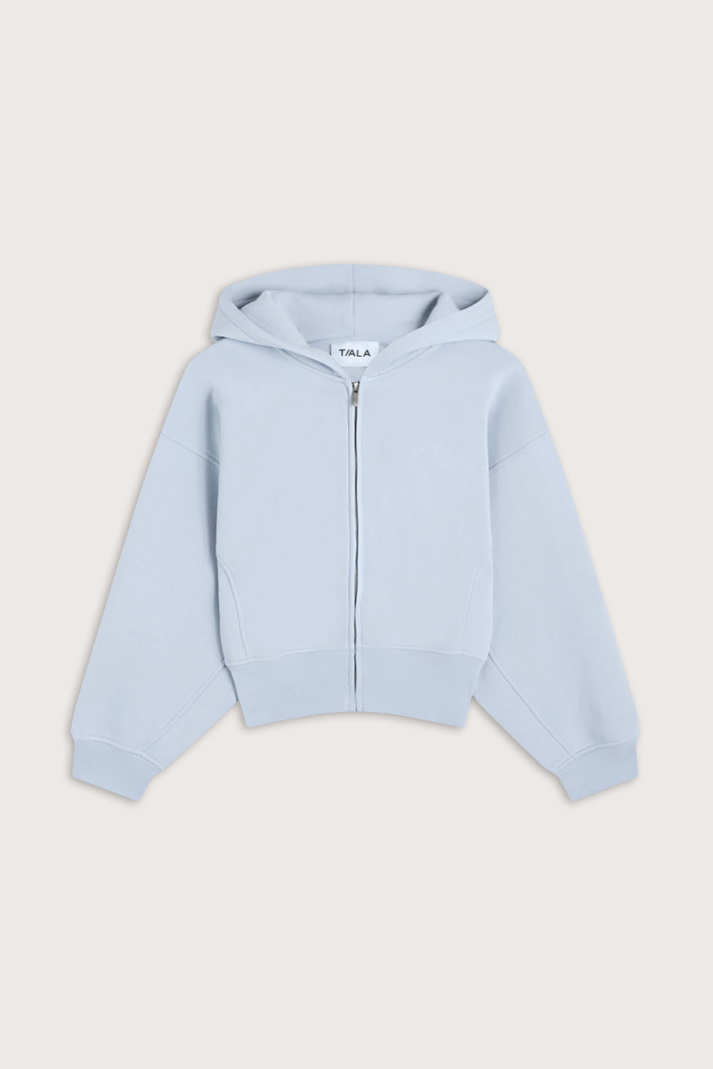 Cocoon Zip Through Hoodie - Baby Blue