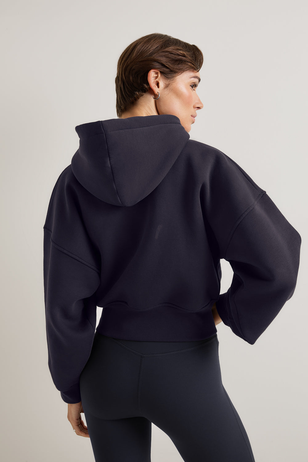 Cocoon Zip Through Hoodie - Midnight Navy