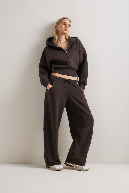 Cocoon Zip Through Hoodie - Americano