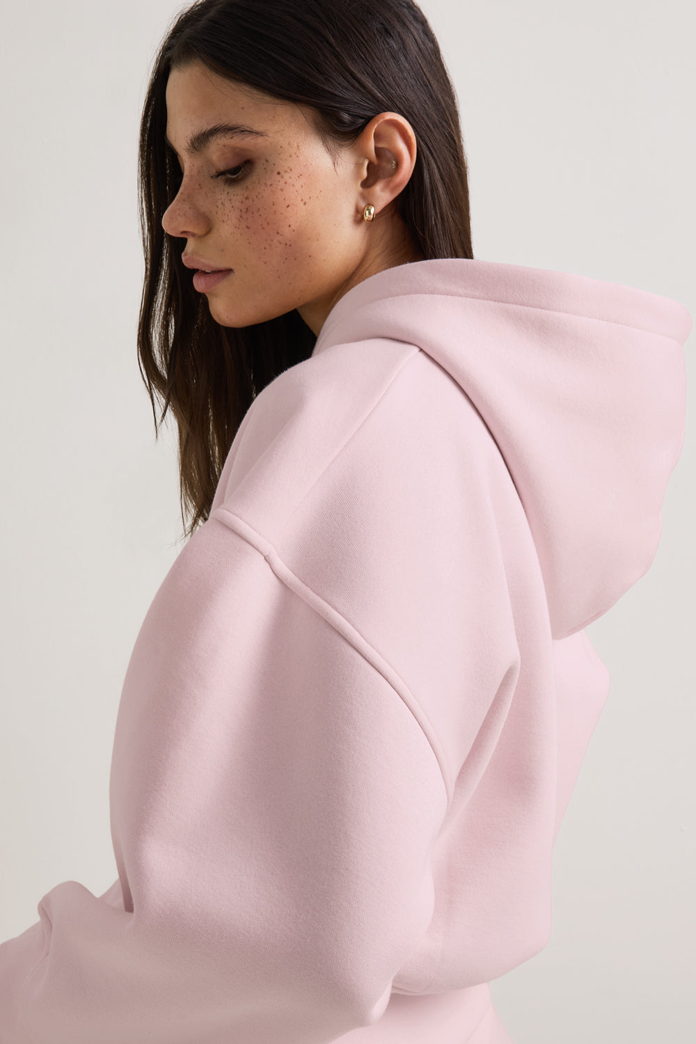 Cocoon Zip Through Hoodie - Ballet Pink – TALA