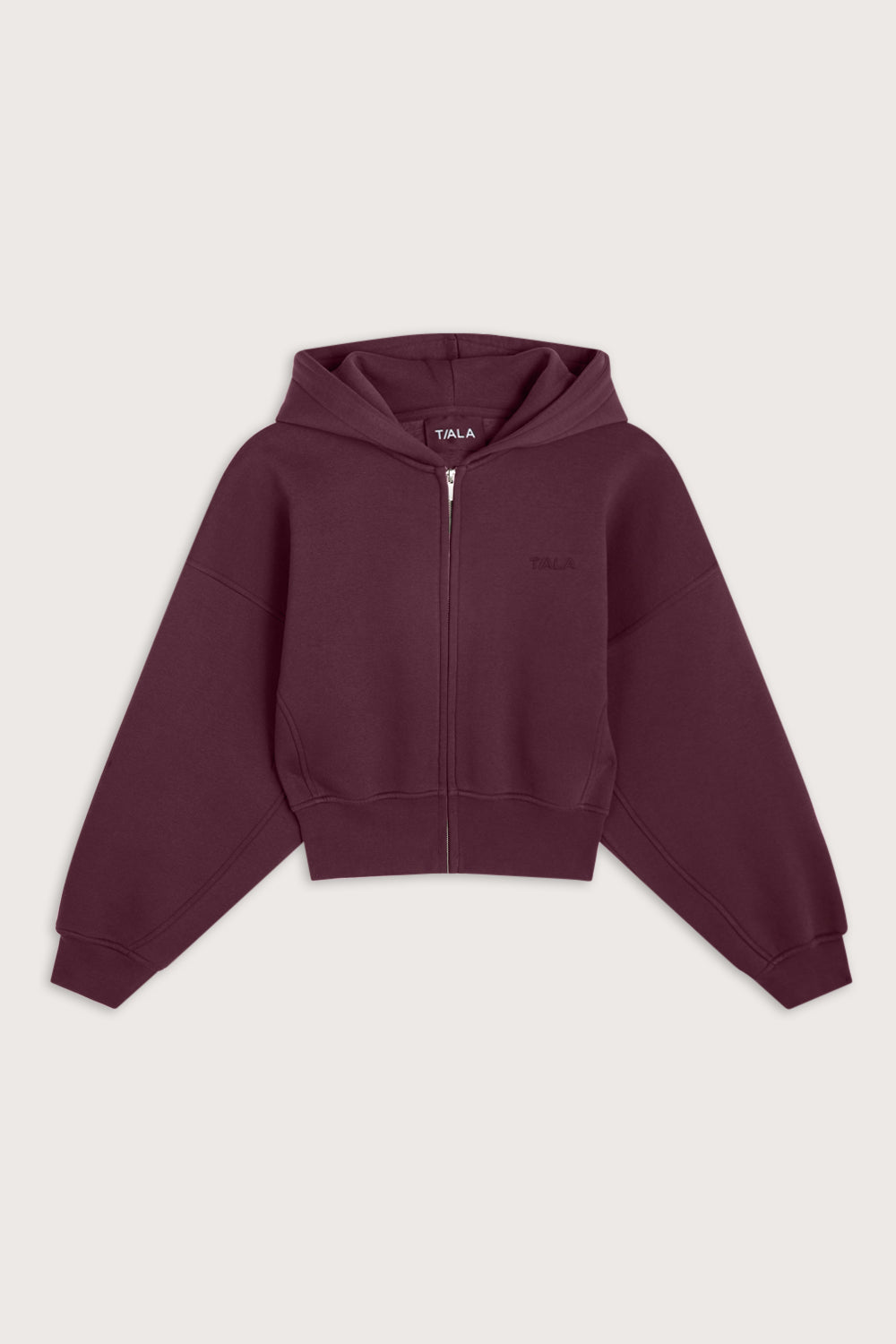 Cocoon Zip Through Hoodie - Fig – TALA