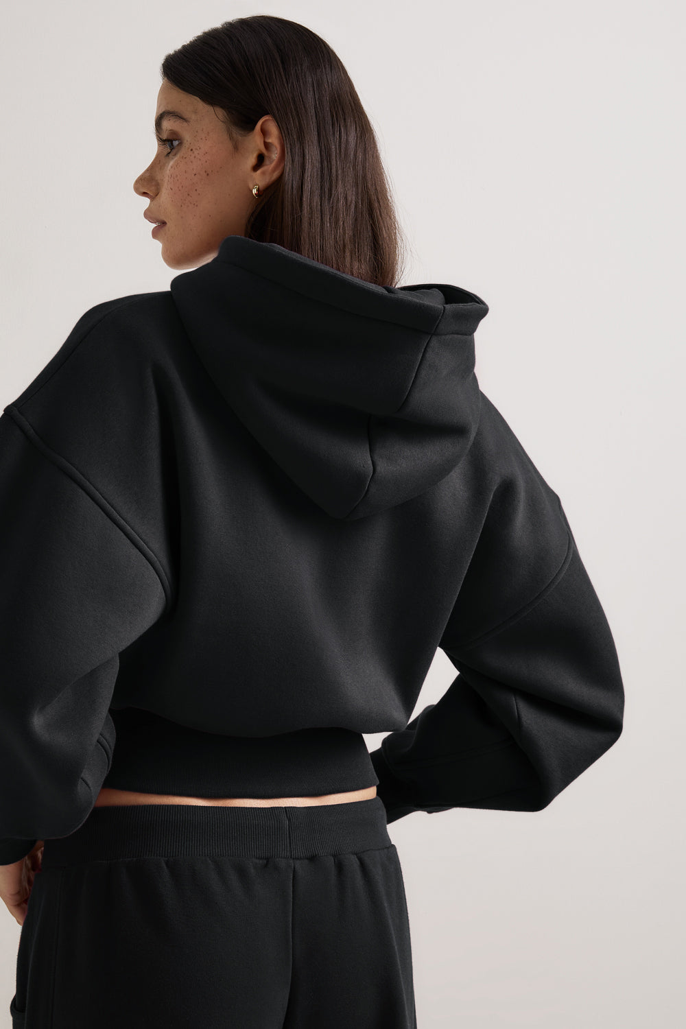 Cocoon Zip Through Hoodie - Black – TALA