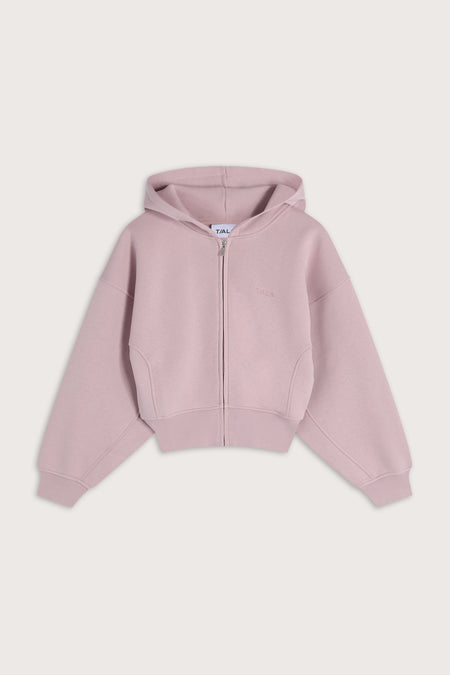 Cocoon Zip Through Hoodie - Blush