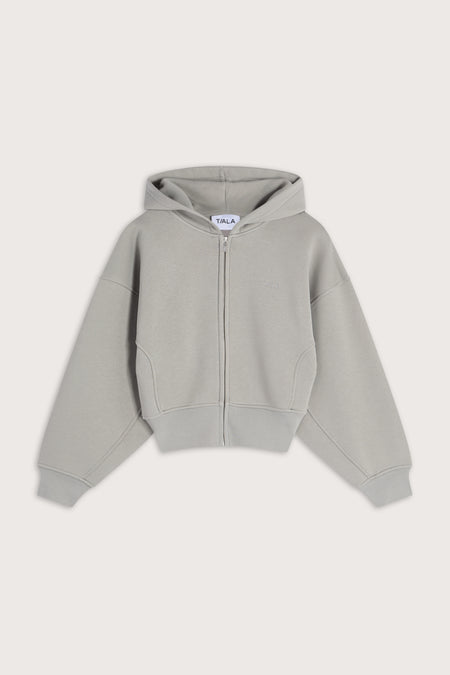 Cocoon Zip Through Hoodie - Soft Sage