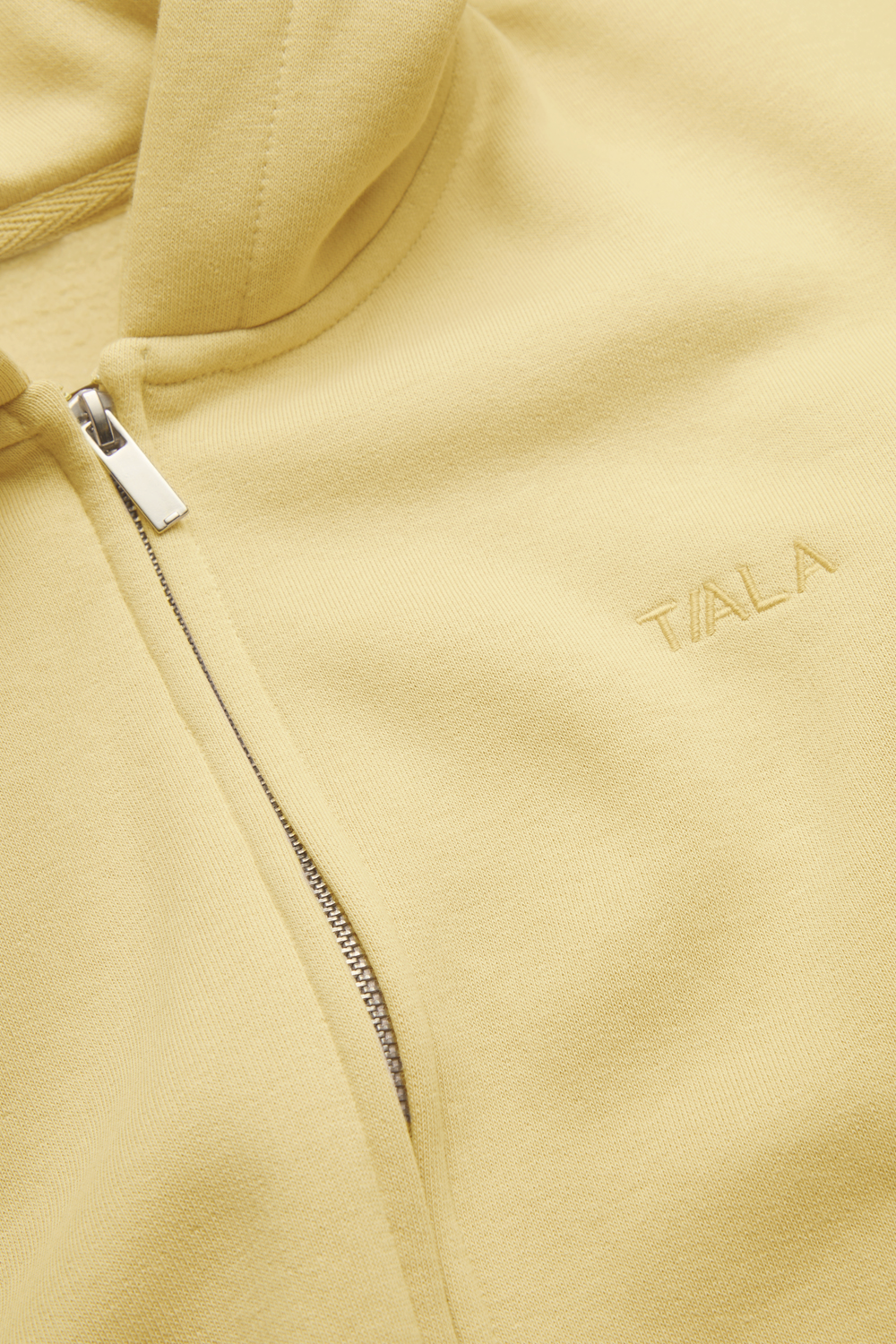 Cocoon Zip Through Hoodie - Butter Yellow