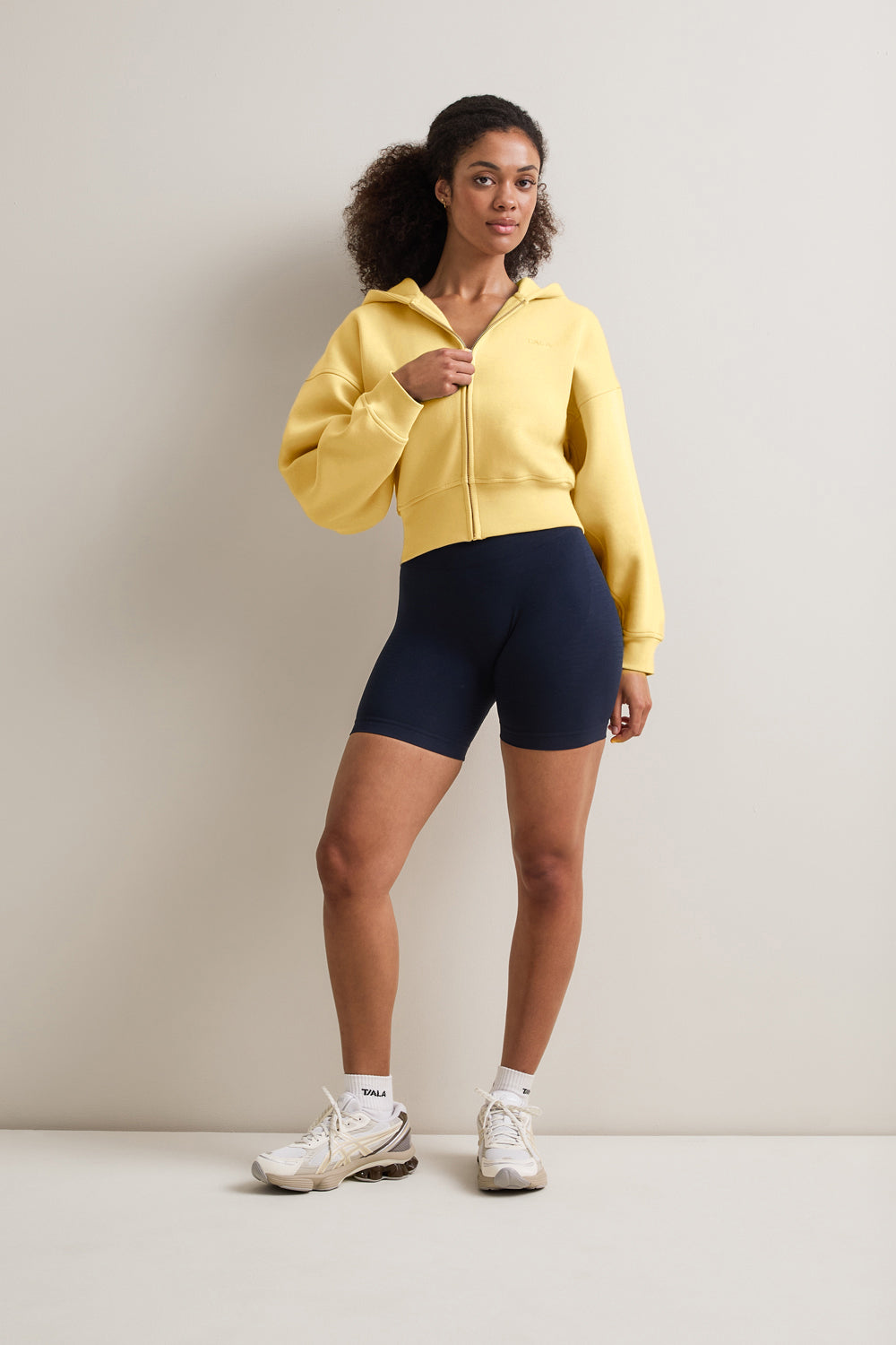 Cocoon Zip Through Hoodie - Butter Yellow
