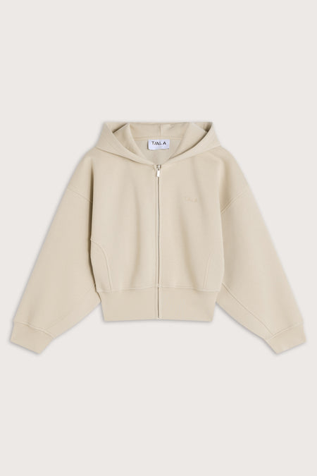 Cocoon Zip Through Hoodie - Chai Latte