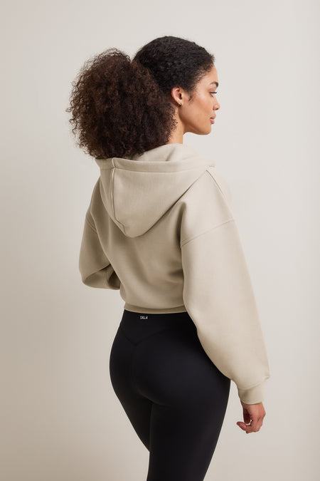 Cocoon Zip Through Hoodie - Chai Latte