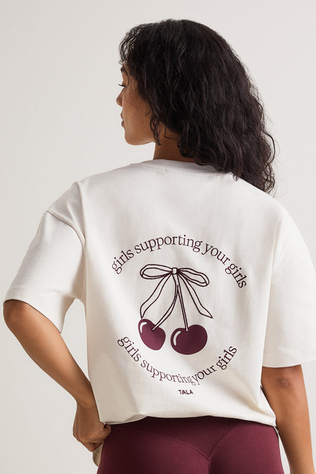 TALA Cherry Graphic Tee - Ivory