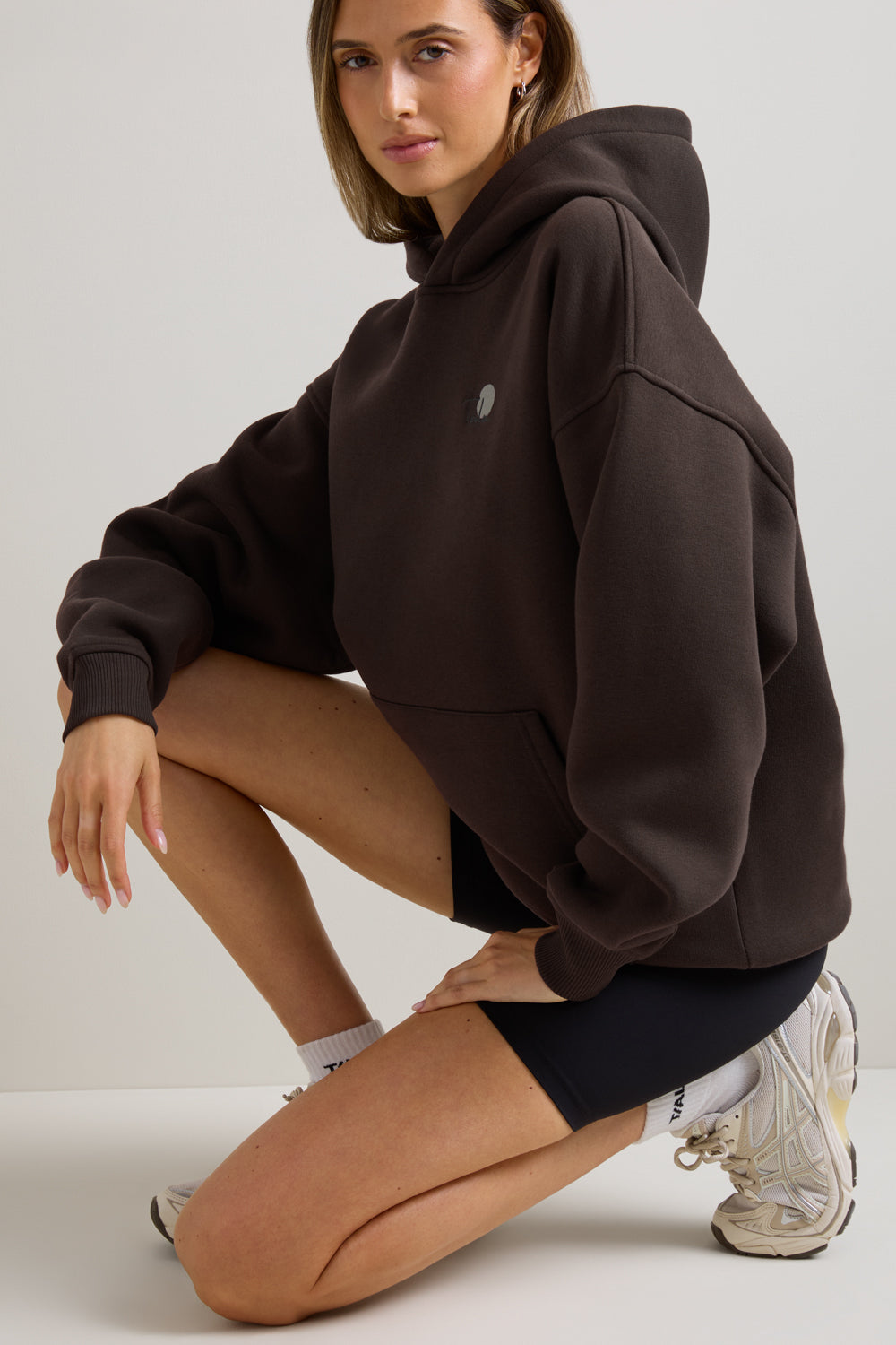 Trail Graphic Oversized Hoodie - Americano