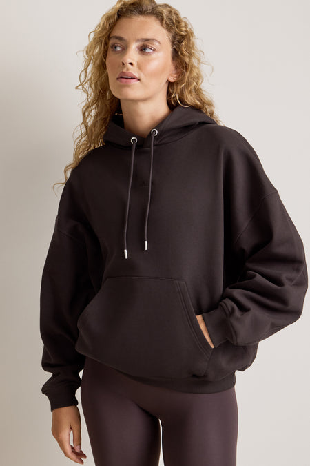 Oversized Cocoon Hoodie - Americano