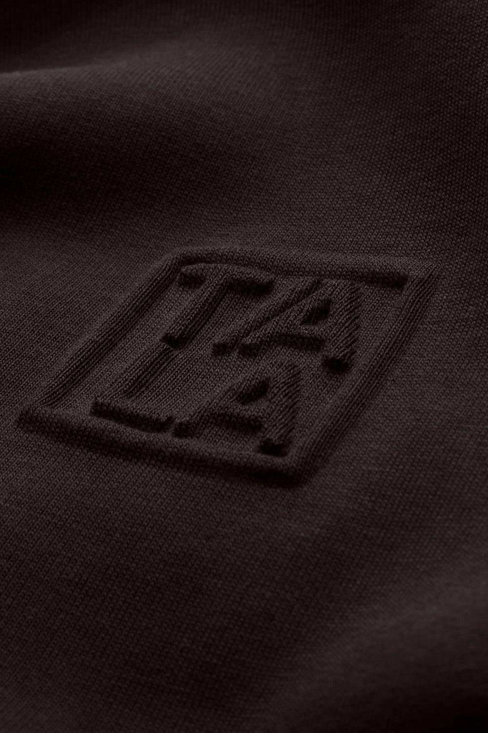Oversized Embossed Logo Hoodie - Americano