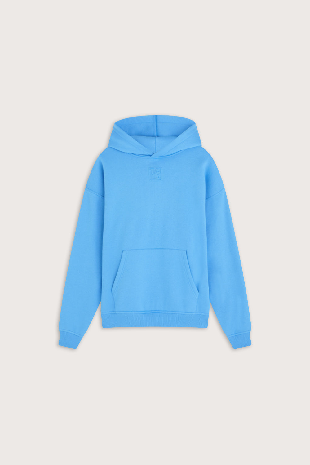 Oversized Embossed Logo Hoodie - Sky Blue