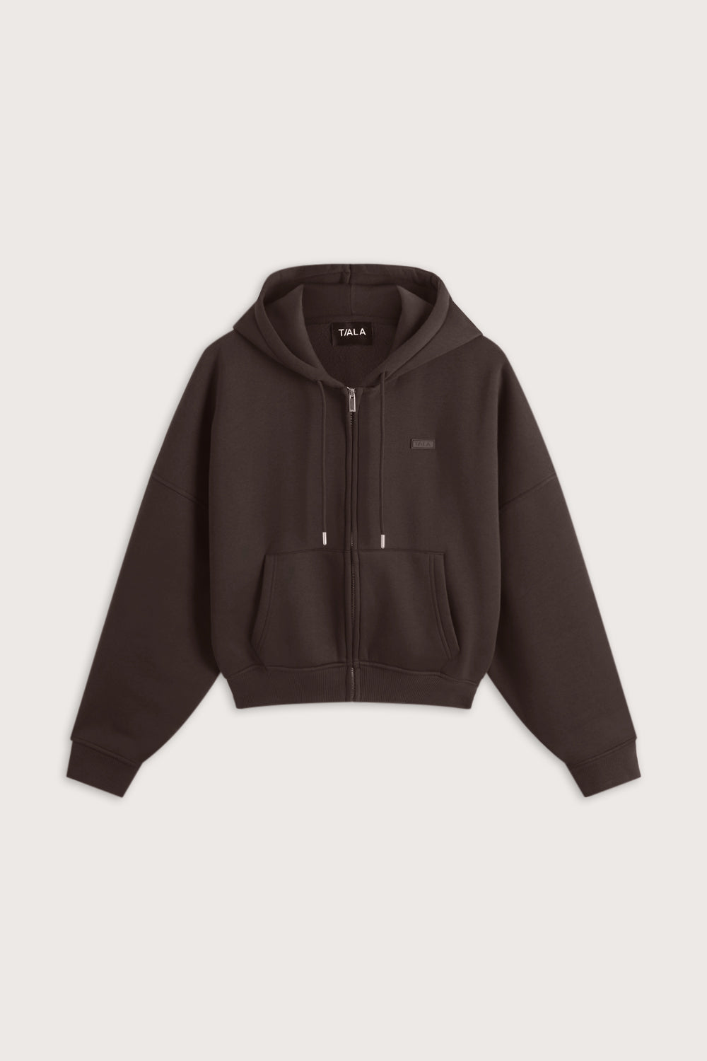Oversized Cocoon Zip Through Hoodie - Americano – TALA