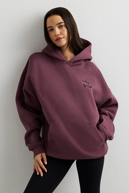 Made to Move Oversized Graphic Hoodie - Light Fig