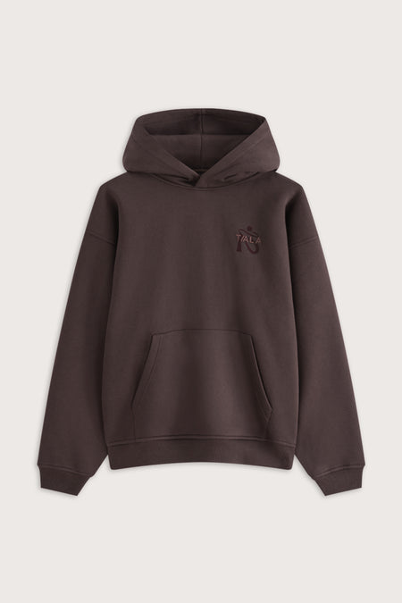 Made to Move Oversized Graphic Hoodie - Mocha Brown