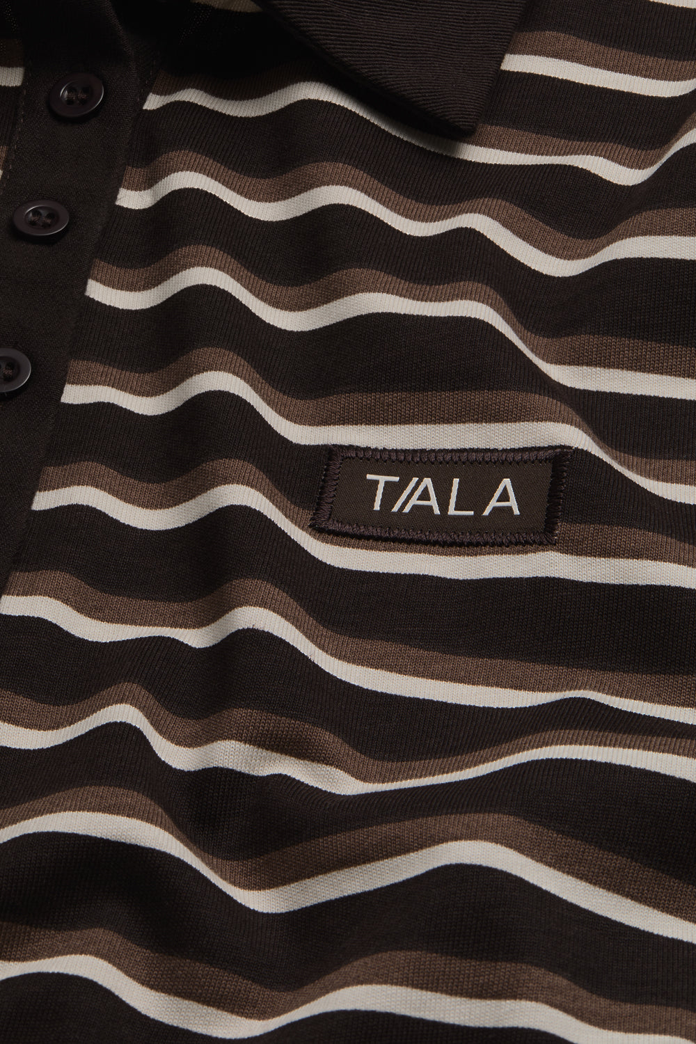 Rugby Polo Shirt - Brown Stripe