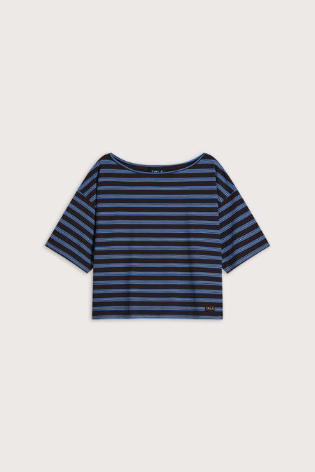 Off Shoulder T-Shirt - Americano Stripe