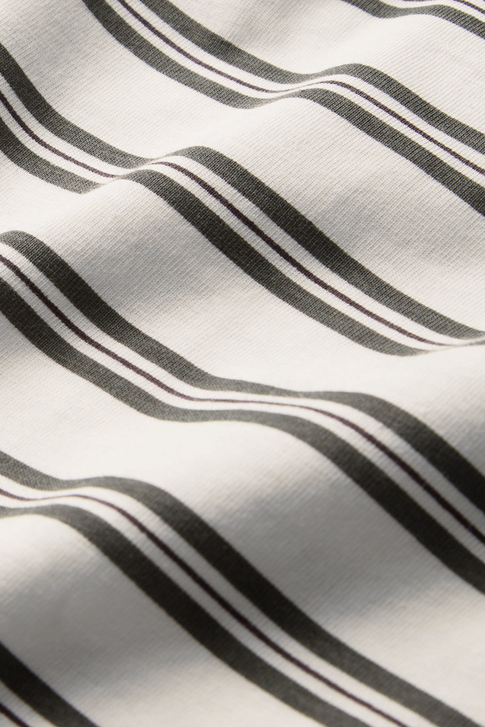 Off Shoulder T-Shirt - Ivory Stripe