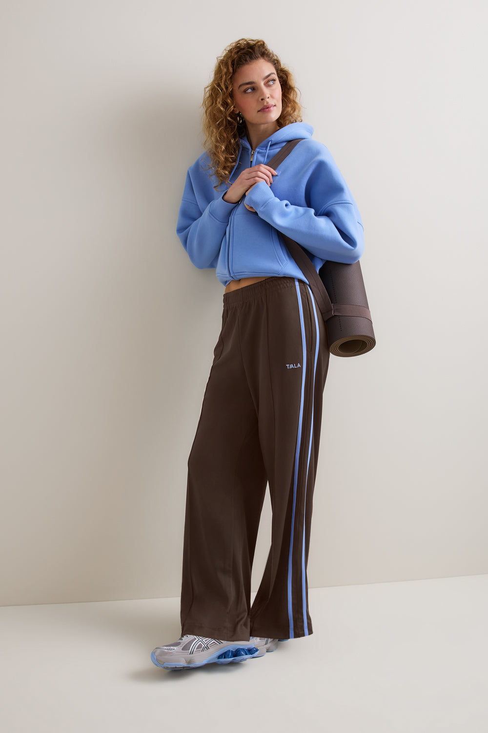 Contrast Stripe Jogger - Chestnut Brown