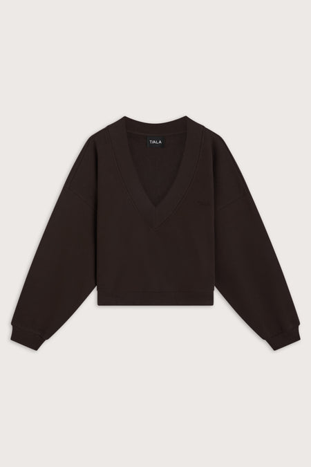 V-Neck Sweatshirt - Americano