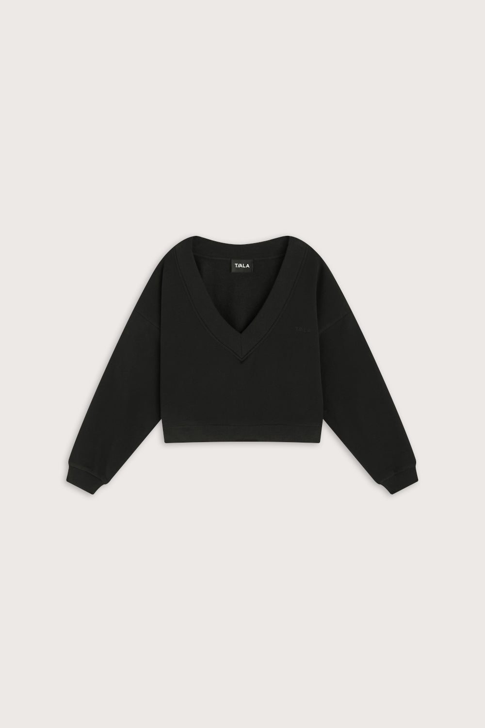 V-Neck Sweatshirt - Black