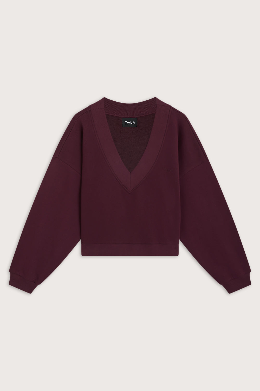 V-Neck Sweatshirt - Fig – TALA