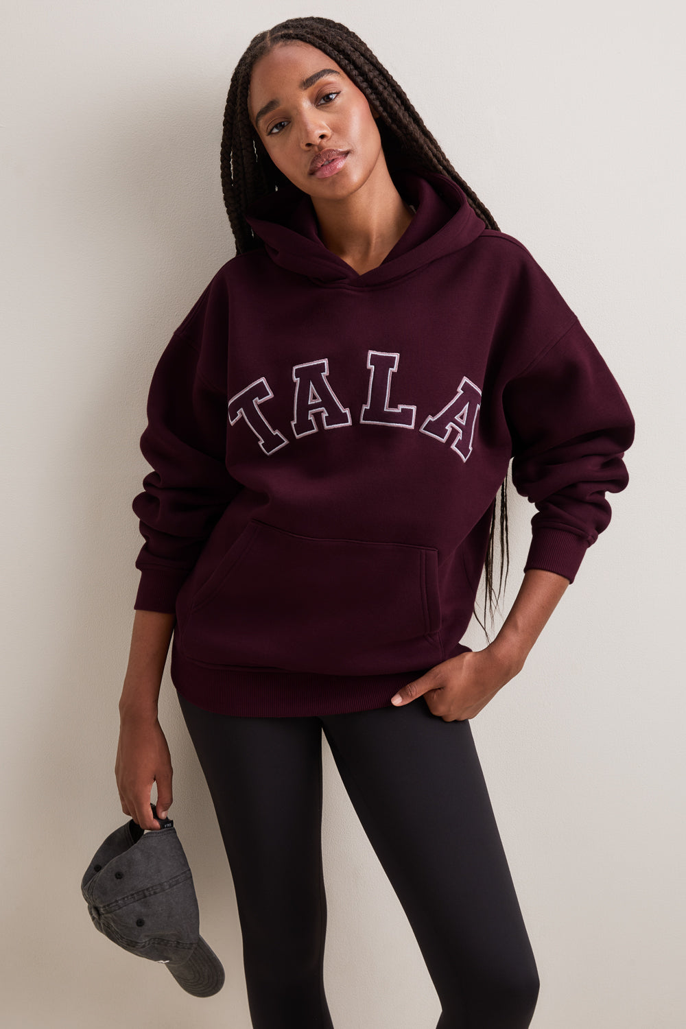 TALA Oversized Hoodie - Deep Burgundy
