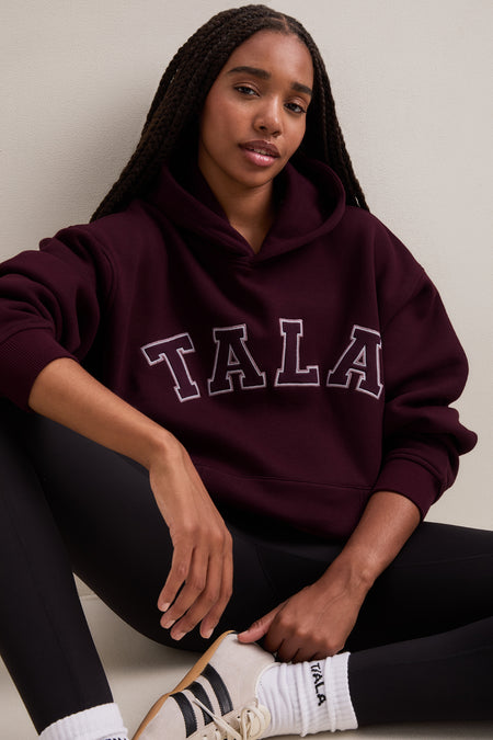 TALA Oversized Hoodie - Deep Burgundy