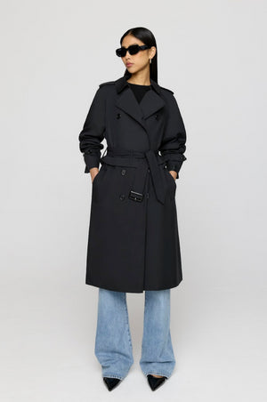Multiway Belted Trench Coat - Black