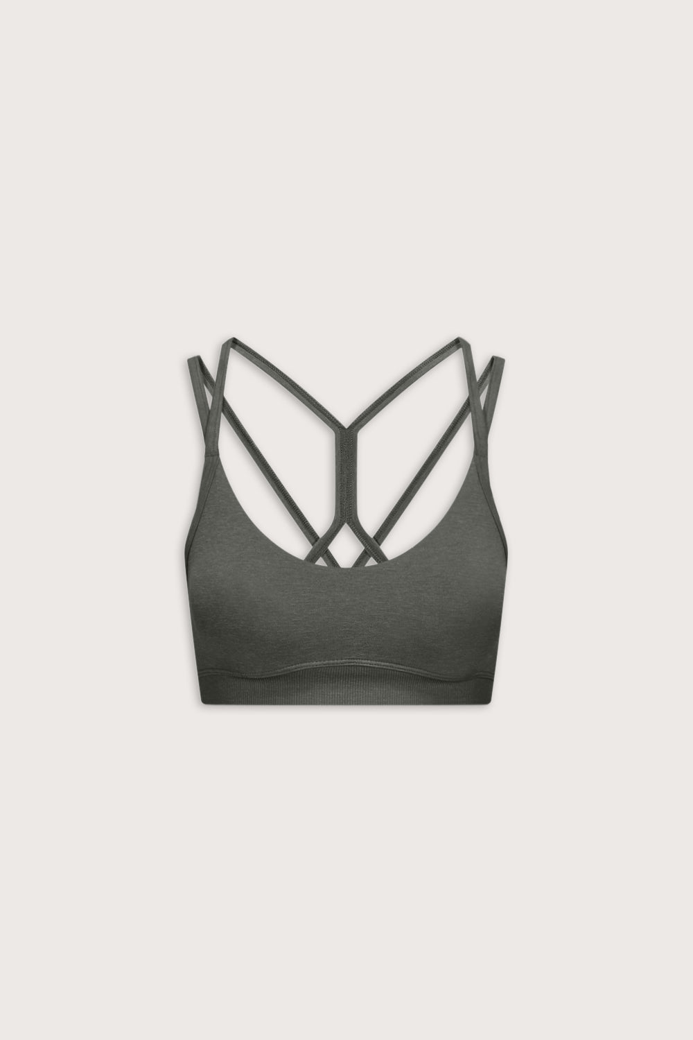 Sculpt Seamless Multi Strap Sports Bra - Dark Olive