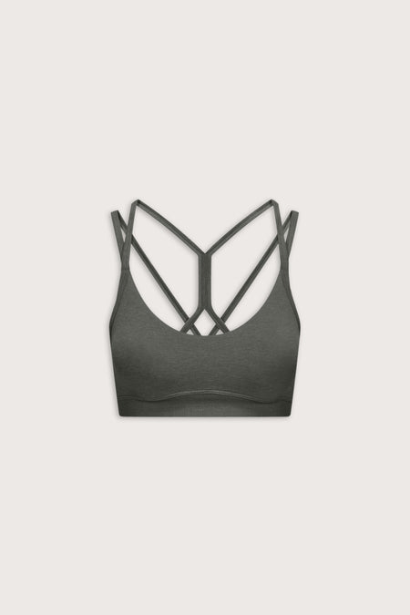Sculpt Seamless Multi Strap Sports Bra - Dark Olive