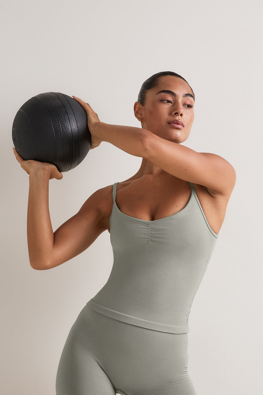 Sculpt Seamless Ruched Vest - Soft Sage
