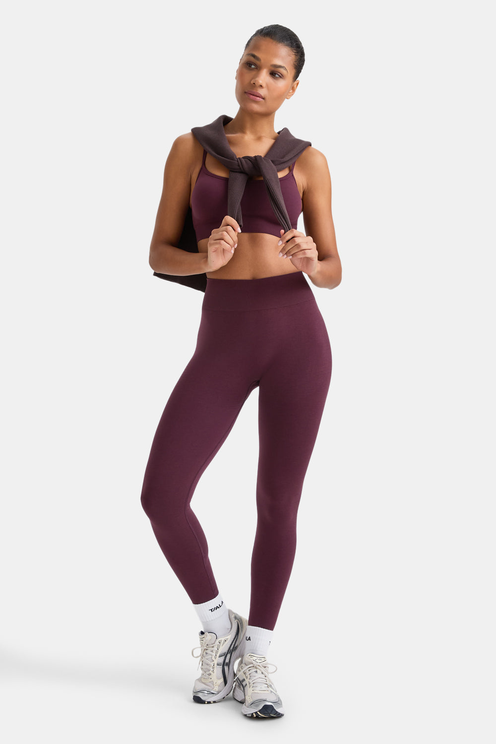 Sculpt Seamless Scrunch Black Marl Leggings | TALA